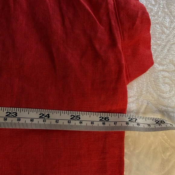 Adrienne Vittadini 100% Linen Blouse XXL in Hibiscus – New with Tags - Picture 6 of 7